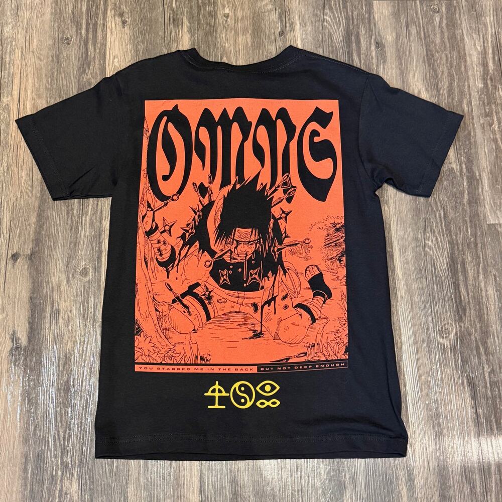 Bad Omens Band Naruto Sasuke Official Tour T-Shirt 2022 Black Orange Men's S